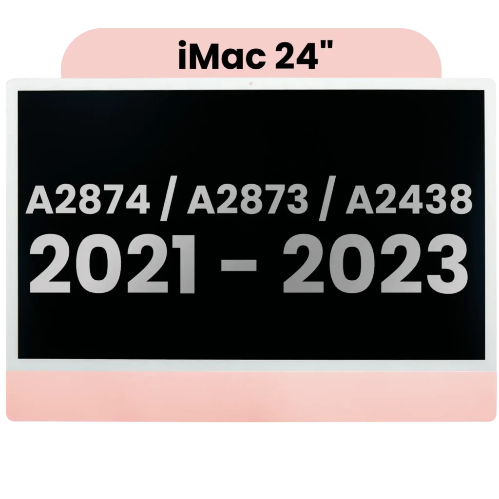 Complete LCD Display Assembly For iMac 24" A2874 / A2873 (2023) / A2438 / A2439 (2021) (LG204A-215 LM235UH1 SDD1) (Used OEM Pull: Grade A) (Small Camera hole)(Pink)