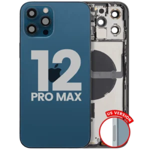 Back Housing W/ Small Parts For iPhone 12 Pro Max (EU / Global Version) (Used OEM Pull: Grade C) (Pacific Blue)