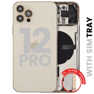 Back Housing W/ Small Parts For iPhone 12 Pro (EU / Global Version) (Used OEM Pull: Grade A) (Gold)