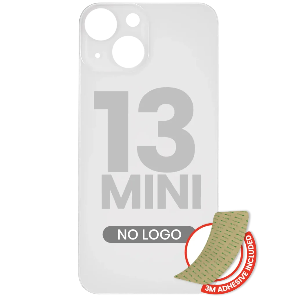 Back Glass With 3M Adhesive For iPhone 13 Mini (No Logo / Large Camera Hole) (Starlight)