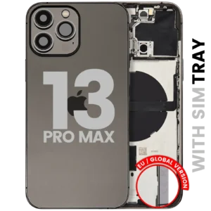 Back Housing W/ Small Parts For iPhone 13 Pro Max (EU / Global Version) (Used OEM Pull: Grade B) (Graphite)