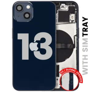 Back Housing W/ Small Parts For iPhone 13 (EU / Global Version) (Used OEM Pull: Grade A) (Midnight)