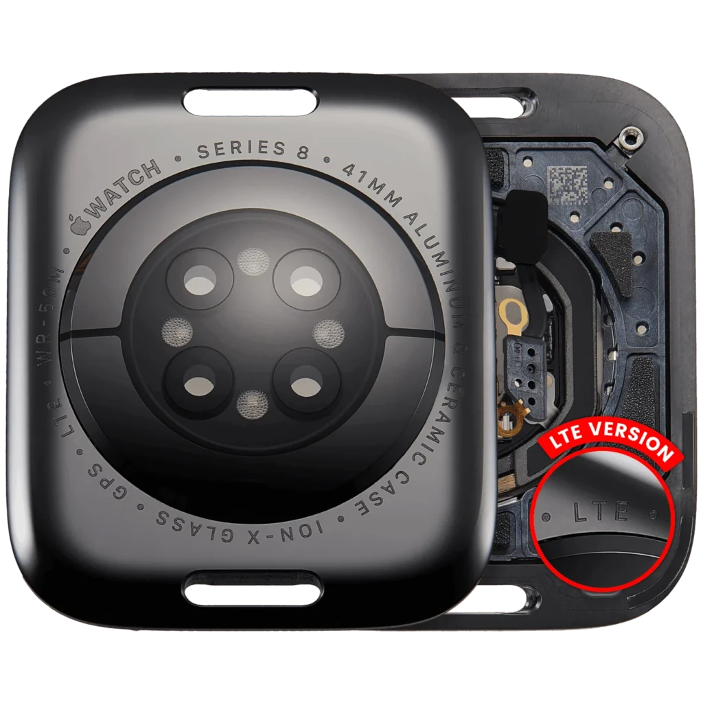 Back Cover Assembly For Watch Series 8 (41mm) (LET Version) (Aluminum / Space Black)