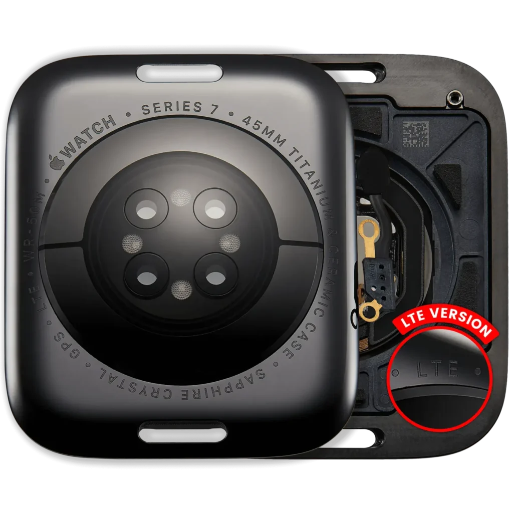 Back Cover Assembly For Watch Series 7 (45mm) (LET Version) (Titanium / Space Black)