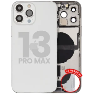 Back Housing W/ Small Parts For iPhone 13 Pro Max (US Version) (Used OEM Pull: Grade A) (Silver)