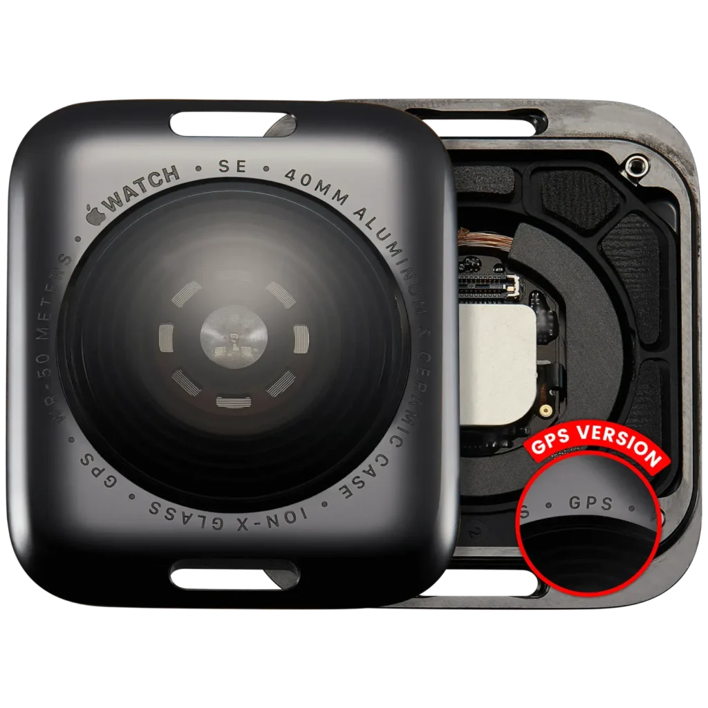 Back Cover Assembly For Watch Series SE 1st (40MM) (GPS Version) (Aluminum / Space Black)