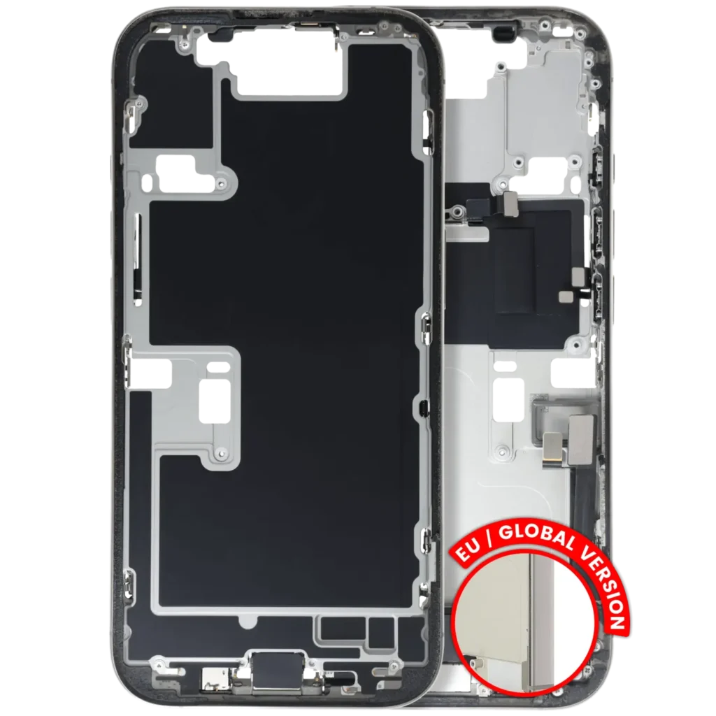 Mid-Frame Housing W/ Small Parts For iPhone 16 Pro (EU / Global Version) (Used OEM Pull: Grade C) (Natural Titanium)