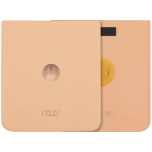 Back Cover Glass For Motorola Razr Plus / Razr 50 Ultra (XT2451 / 2024) / Razr Plus 2025 (XT2557 / 2025) (Premium) (Peach Fuzz)