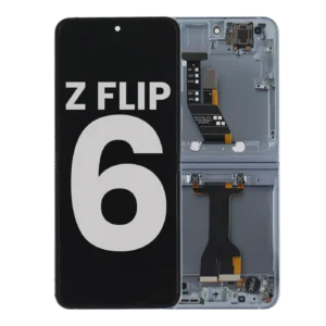 Inner OLED Assembly With Frame For Samsung Galaxy Z Flip 6 5G (US & International) (Used OEM Pull : Grade A) (Blue)