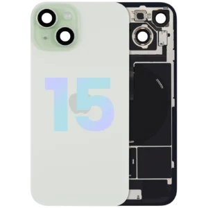 Back Glass w/ MagSafe Magnet & NFC & Flashlight Flex For iPhone 15 (Service Pack) (Green)
