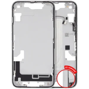 Mid-Frame Housing W/ Small Parts For iPhone 16e / 17e (US Version) (Used OEM Pull: Grade A) (White)