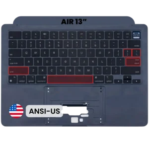 Top Case with Battery and Keyboard (ANSI US) For MacBook Air 13" A2681 (2022) (Used OEM Pull: Grade A) (Midnight)