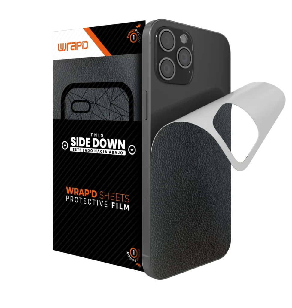 Wrapd Back Skin - Leather (Black) (5 Pack)
