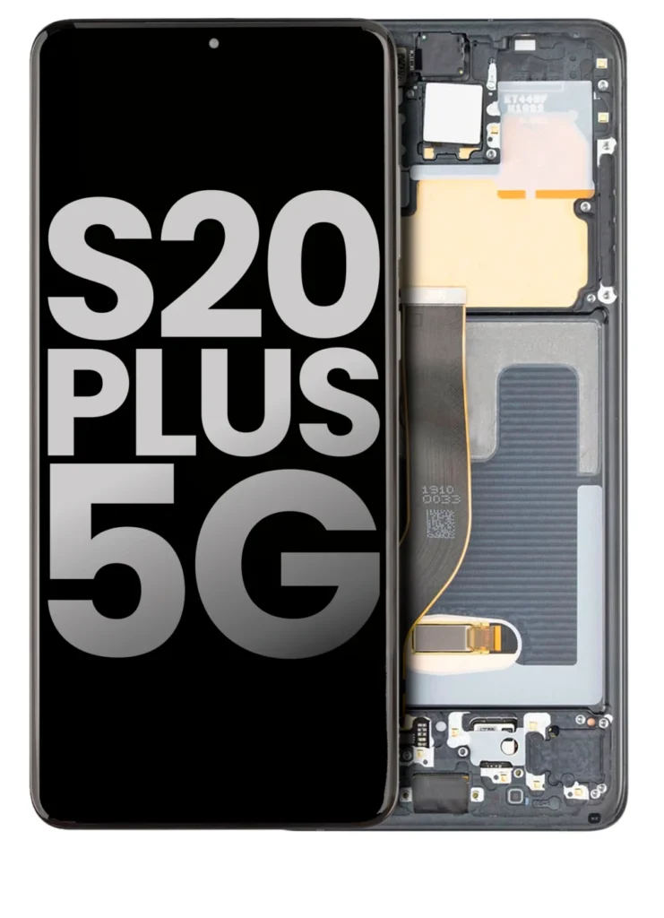 OLED Assembly With Frame For Samsung Galaxy S20 Plus 5G (Used OEM Pull: Grade A) (Cosmic Black)