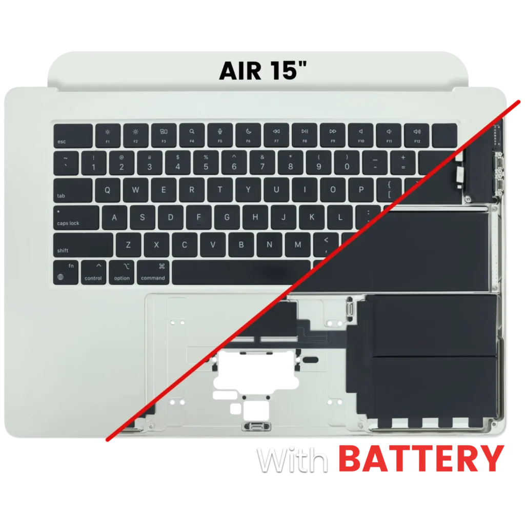 Top Case with Keyboard (ANSI US) For MacBook Air 15" A2941 (2023) (Used OEM Pull: Grade A) (Starlight)