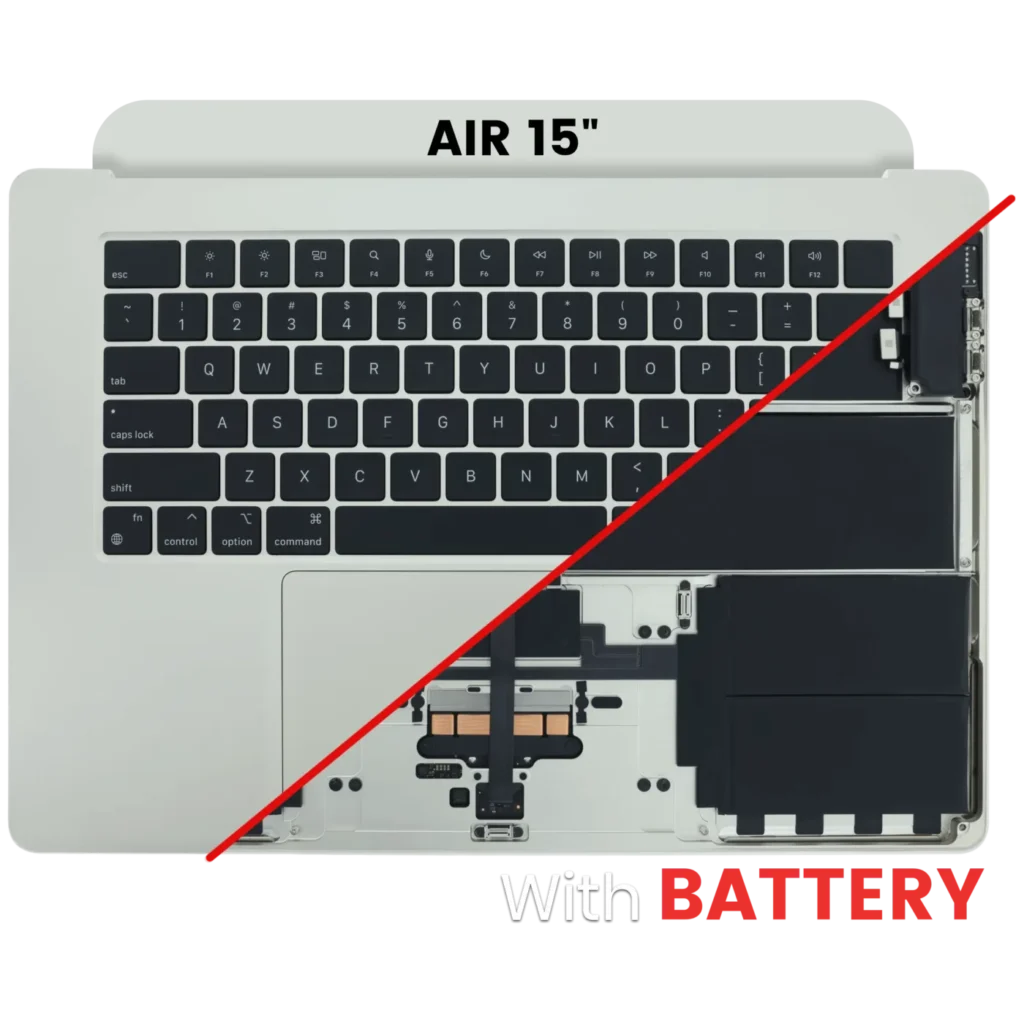 Top Case with Battery and Keyboard (ANSI US) For MacBook Air 15" A2941 (2023) (Used OEM Pull: Grade A) (Starlight)