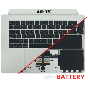Top Case with Battery and Keyboard (ANSI US) For MacBook Air 15" A2941 (2023) (Used OEM Pull: Grade A) (Starlight)
