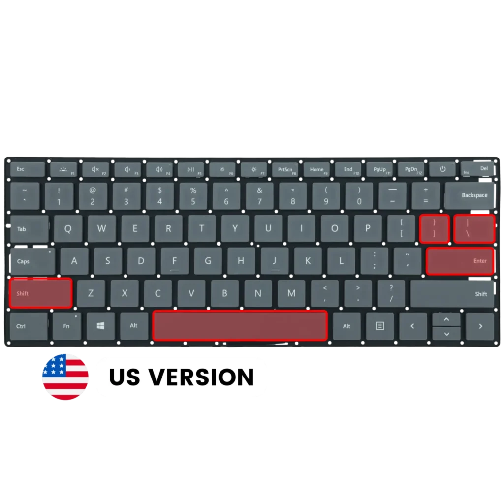Keyboard Only For Surface Laptop 3 / 4 / 5 / 6 (13.5" / 15") (Platinum) (US Version)