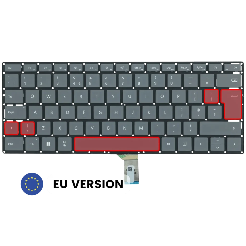 Keyboard Only For Surface Laptop 3 / 4 / 5 / 6 (13.5" / 15") (Platinum) (EU Version)