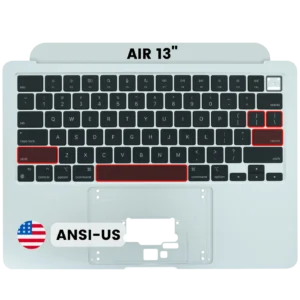 Top Case with Keyboard (ANSI US) For MacBook Air 13" A3240 (2025) (Used OEM Pull: Grade A) (Silver)