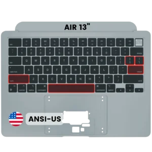 Top Case with Keyboard (ANSI US) For MacBook Air 13" A3113 (2024) (Used OEM Pull: Grade A) (Silver)
