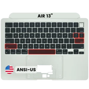 Top Case with Keyboard (ANSI US) For MacBook Air 13" A3113 (2024) (Used OEM Pull: Grade A) (Starlight)