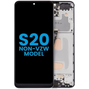 LCD Assembly With Frame (Without FingerPrint Sensor) For Samsung Galaxy S20 (Non-Verizon 5G UW Frame) (Aftermarket: Incell) (Cosmic Black)