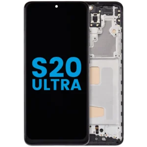 LCD Assembly With Frame (Without FingerPrint Sensor) For Samsung Galaxy S20 Ultra 5G (Aftermarket: Incell) (Cosmic Black)