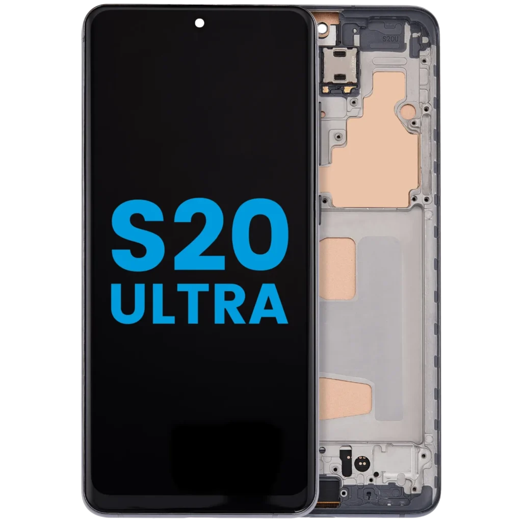 LCD Assembly With Frame (Without FingerPrint Sensor) For Samsung Galaxy S20 Ultra 5G (Aftermarket: Incell) (Cosmic Gray)