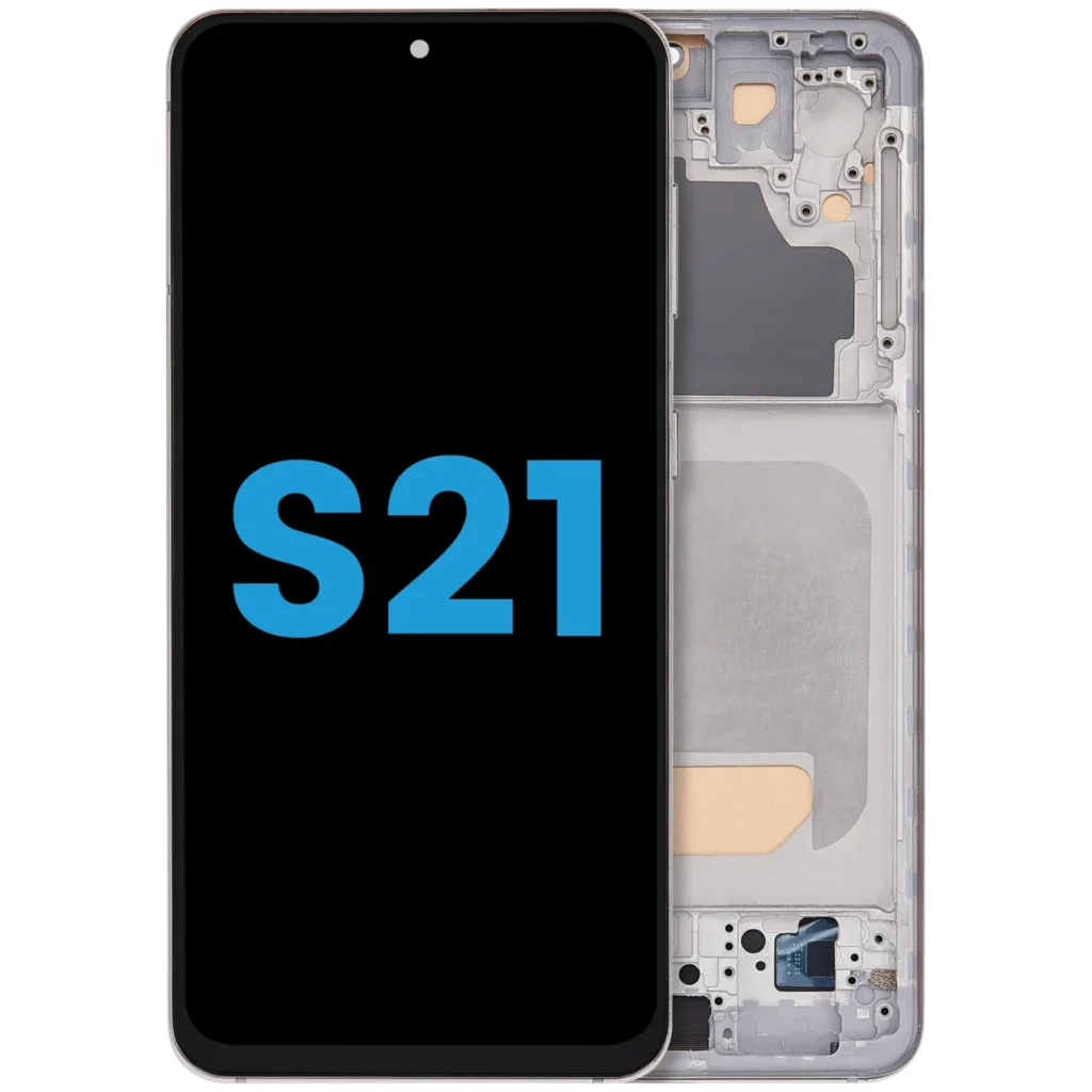LCD Assembly With Frame (Without FingerPrint Sensor) For Samsung Galaxy S21 5G (Aftermarket: Incell) (Phantom White)