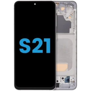 LCD Assembly With Frame (Without FingerPrint Sensor) For Samsung Galaxy S21 5G (Aftermarket: Incell) (Phantom White)