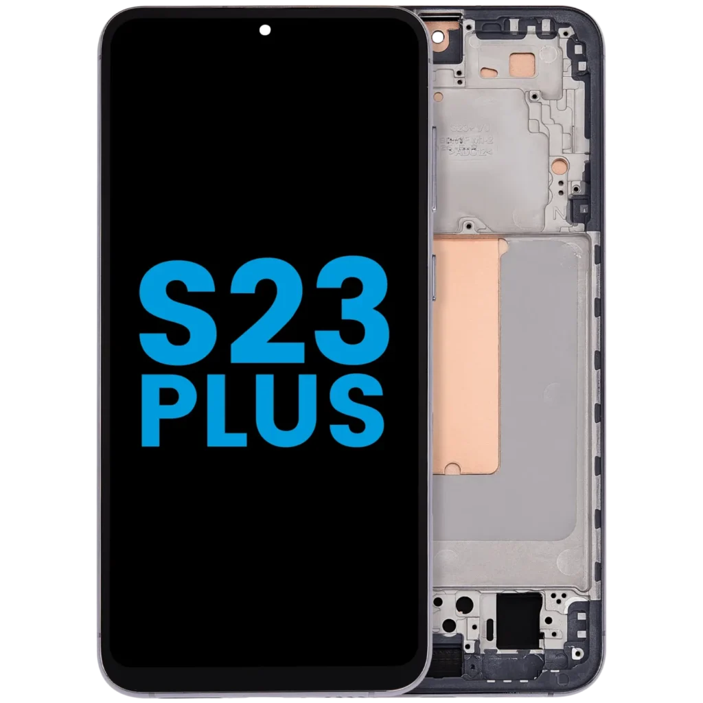 LCD Assembly With Frame (Without FingerPrint Sensor) For Samsung Galaxy S23 Plus 5G (Aftermarket: Incell) (Phantom Black)