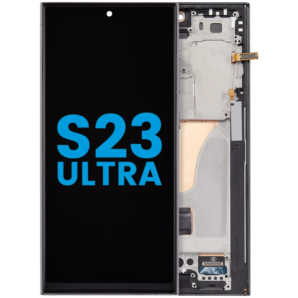 LCD Assembly With Frame (Without FingerPrint Sensor) For Samsung Galaxy S23 Ultra 5G (Aftermarket: Incell) (Phantom Black)