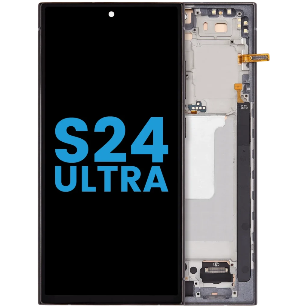 LCD Assembly With Frame (Without FingerPrint Sensor) For Samsung Galaxy S24 Ultra 5G (Aftermarket: Incell) (Titanium Black)