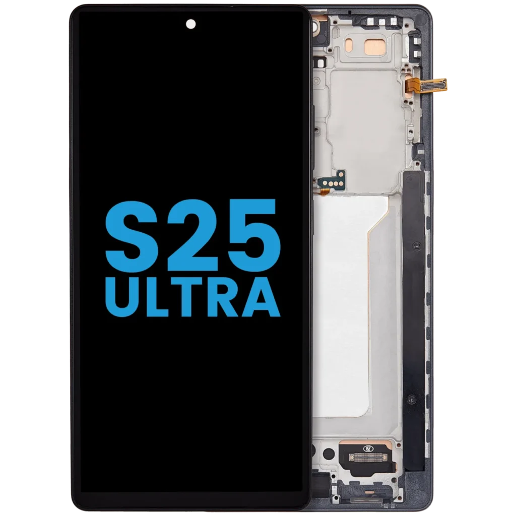 LCD Assembly With Frame (Without FingerPrint Sensor) For Samsung Galaxy S25 Ultra 5G (Aftermarket: Incell) (Titanium Jet Black)
