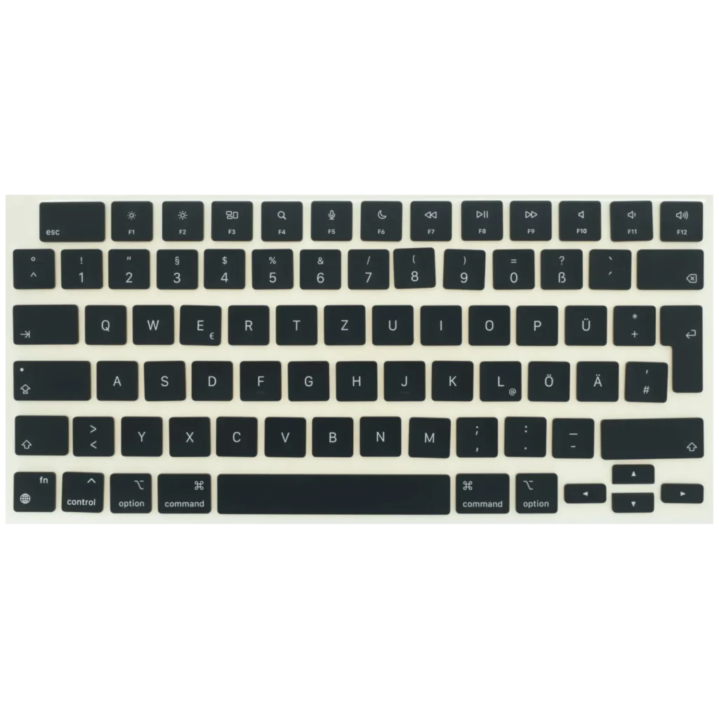 Keycap Kit (German) For MacBook Air 13" / Air 15" / Pro 14" / Pro 16" (2021- 2026) (Space Black)