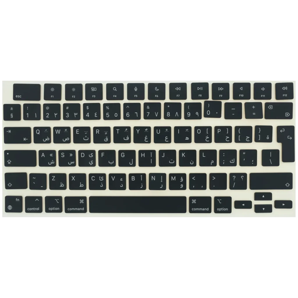 Keycap Kit (Arabic) For MacBook Air 13" / Air 15" / Pro 14" / Pro 16" (2021 - 2026) (Space Black)