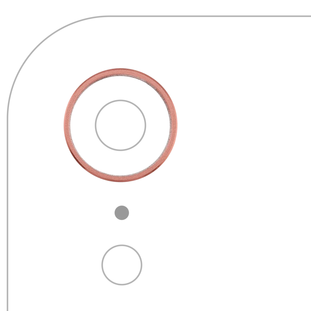 Back Camera Bezel Ring Only For iPhone XR (Coral)