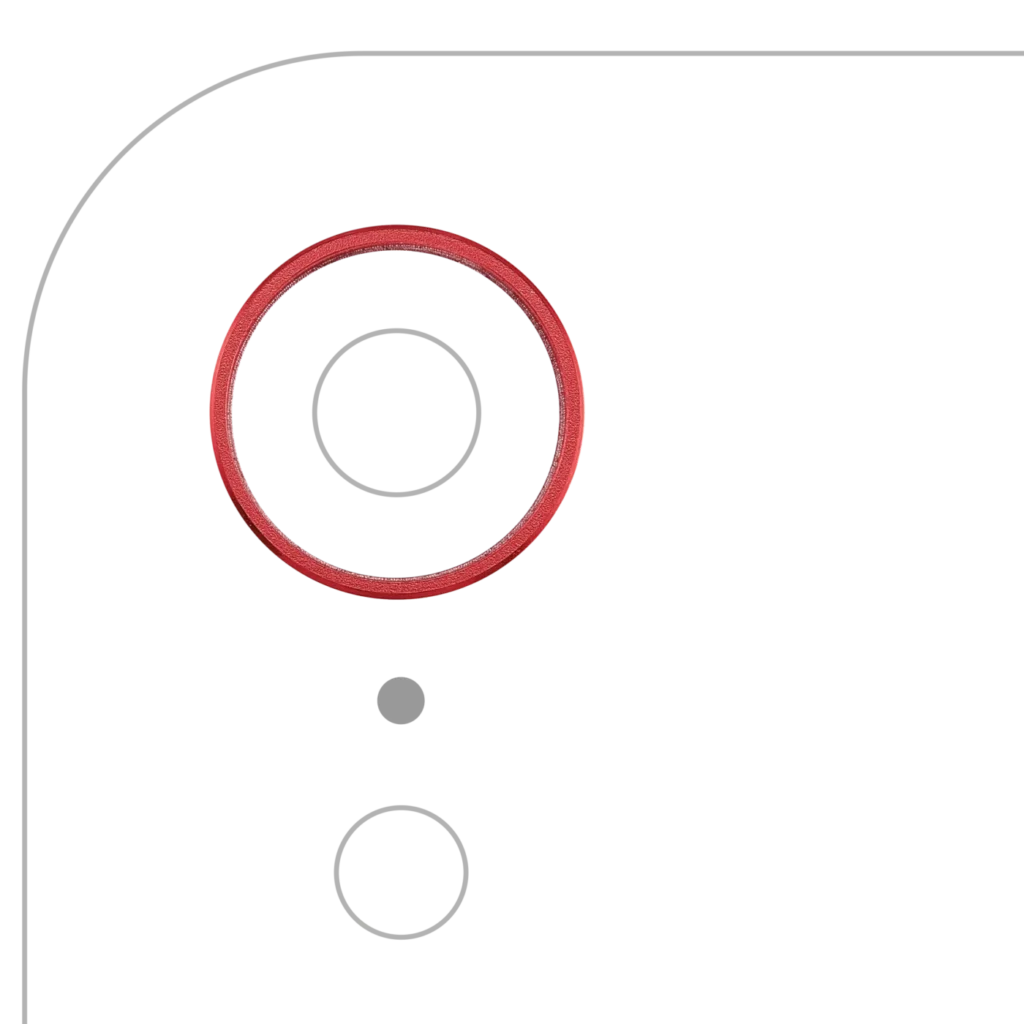 Back Camera Bezel Ring Only For iPhone XR (Red)