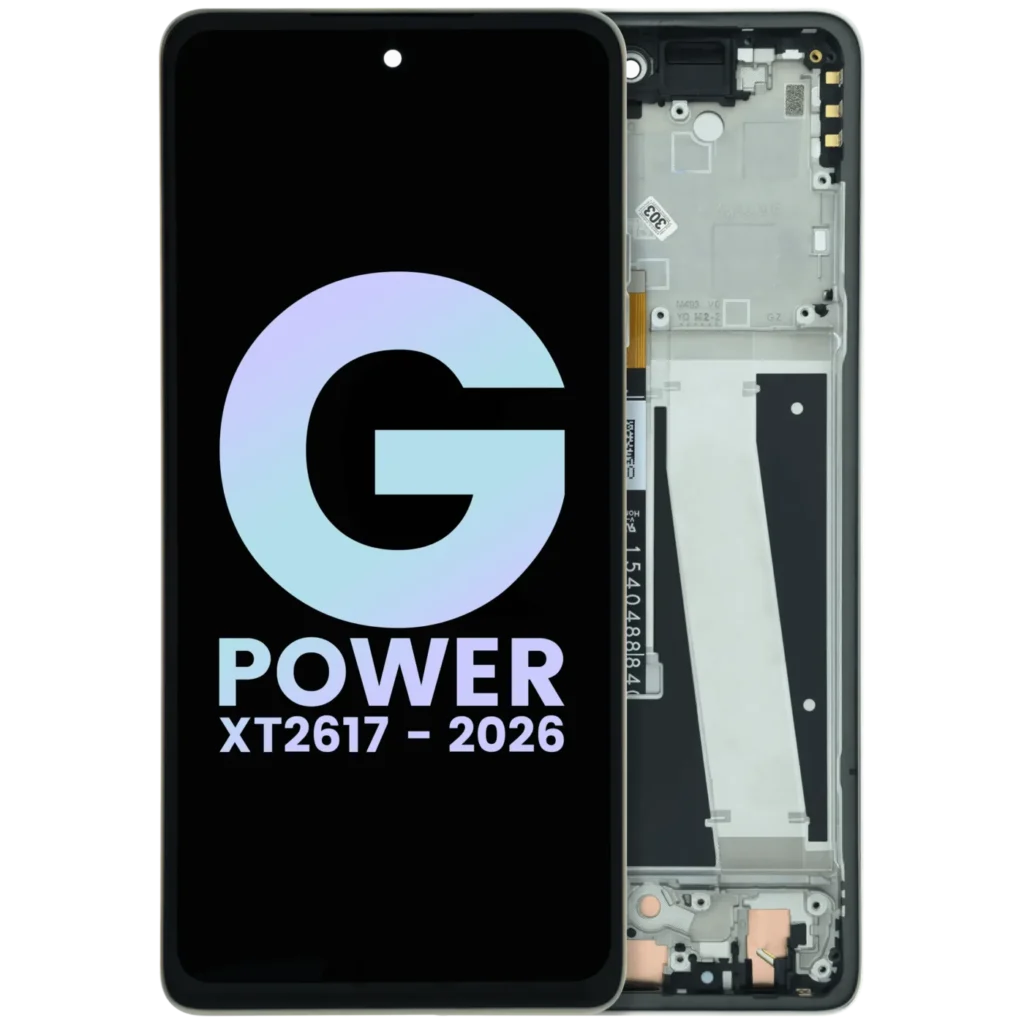 OLED Assembly With Frame For Motorola Moto G Power (XT2617 / 2026) (Genuine OEM) (Pure Cashmere)