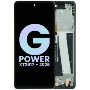 OLED Assembly With Frame For Motorola Moto G Power (XT2617 / 2026) (Genuine OEM) (Pure Cashmere)