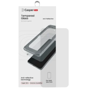Casper Snap Tempered Glass Compatible For Samsung Galaxy S24 5G / S25 5G (Retail Pack) (AR Clear)