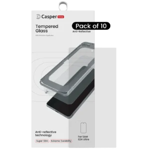 Casper Snap Tempered Glass Compatible For Samsung Galaxy S24 Ultra 5G (10 Pack) (AR Clear)