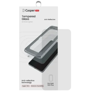 Casper Snap Tempered Glass For Samsung Galaxy S24 Plus 5G (Retail Pack) (AR Clear)