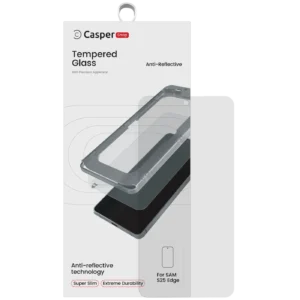 Casper Snap Tempered Glass For Samsung Galaxy S25 Edge (Retail Pack) (AR Clear)
