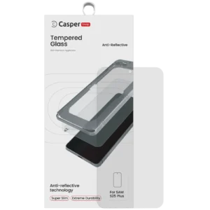 Casper Snap Tempered Glass For Samsung Galaxy S25 Plus 5G (Retail Pack) (AR Clear)
