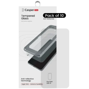 Casper Snap Tempered Glass Compatible For Samsung Galaxy S25 FE 5G / Samsung Galaxy S26 FE 5G (10 Pack) (AR Clear)