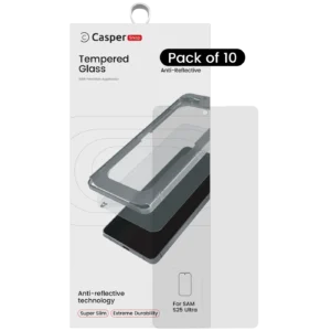 Casper Snap Tempered Glass Compatible For Samsung Galaxy S25 Ultra 5G (10 Pack) (AR Clear)