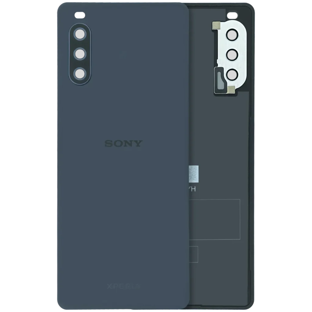 Back Cover Glass With Camera Lens Sony Xperia 10 III (Genuine) (Black)