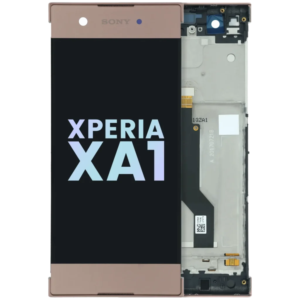 LCD Assembly With Frame For Sony Xperia XA1 (Genuine) (Rose gold)